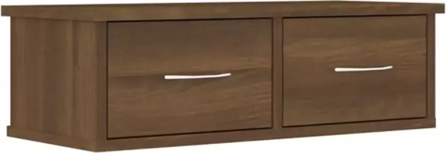 VidaXL Wandkast 60x26x18 5 cm bewerkt hout bruineikenkleurig - Foto 2