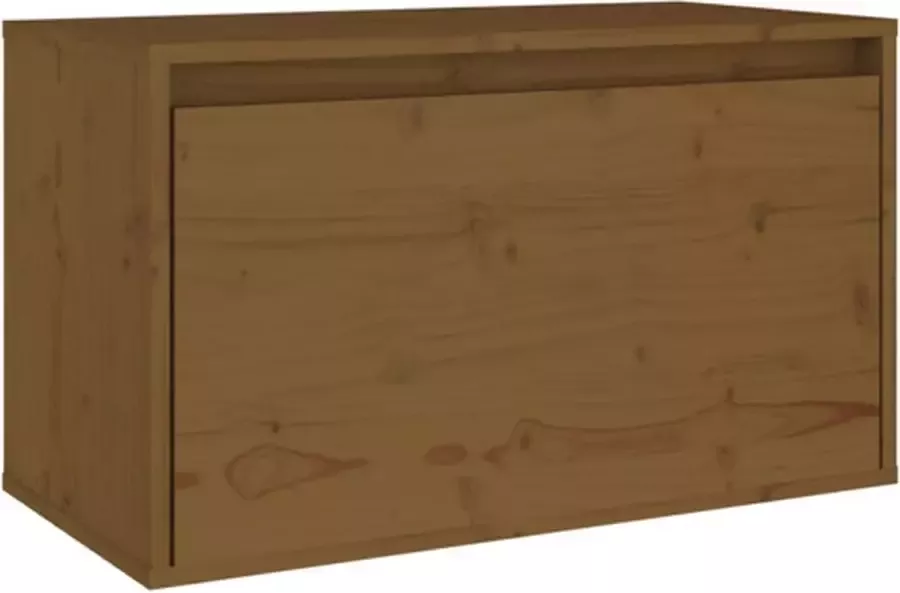 VIDAXL Wandkast 60x30x35 cm massief grenenhout honingbruin - Foto 4