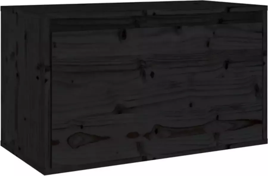 VidaXL Wandkast 60x30x35 cm massief grenenhout zwart