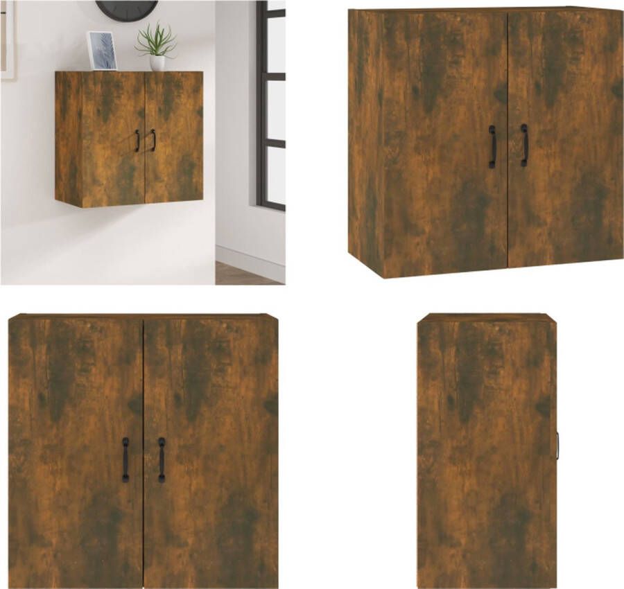VidaXL Wandkast 60x31x60 cm bewerkt hout gerookt eikenkleurig Wandkast Wandkasten Hangkast Hangende Kast