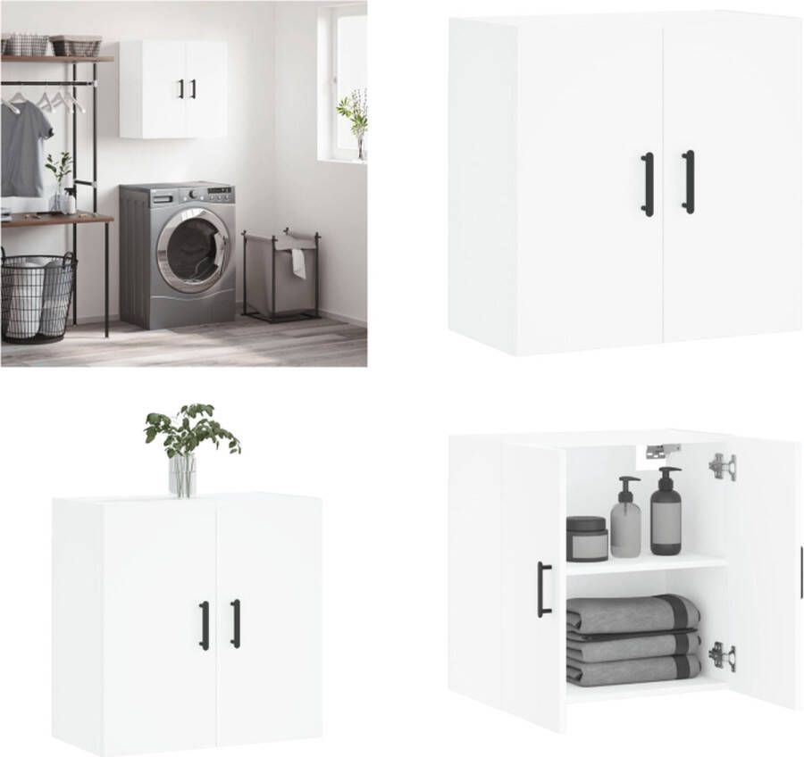 VidaXL Wandkast 60x31x60 cm bewerkt hout wit Wandkast Wandkasten Kast Bijzetkast