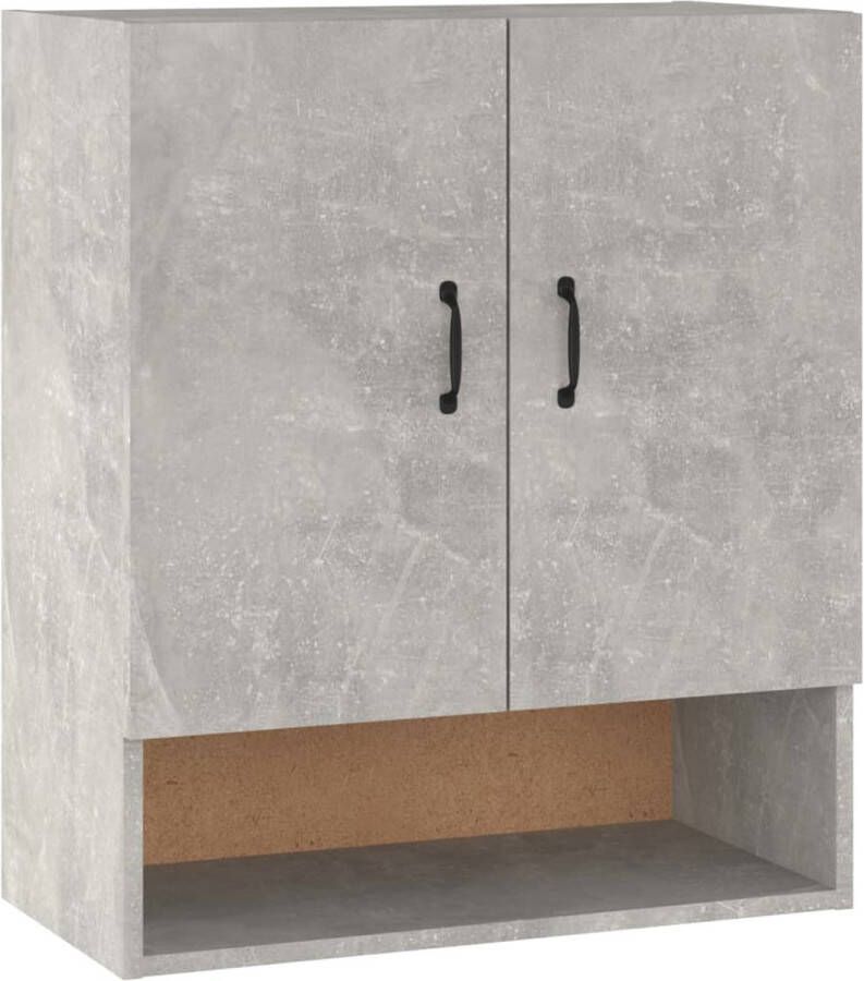 VidaXL -Wandkast-60x31x70-cm-bewerkt-hout-betongrijs - Foto 2