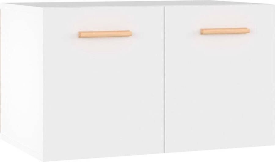 VidaXL Wandkast 60x36 5x35 cm Wit Hout Wandkast Houten Kast Opbergkast Keukenkast Badkamerkast Slaapkamerkast Livingkast Wit