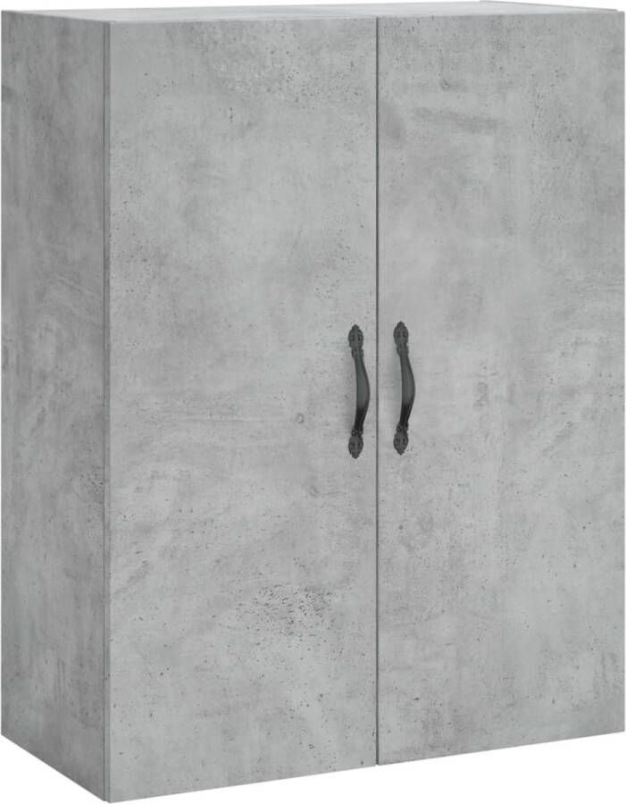 The Living Store Wandkast 69 5x34x90 cm betongrijs Wandkast Houten Kast Grijze Kast Opbergkast Bergruimte - Foto 2