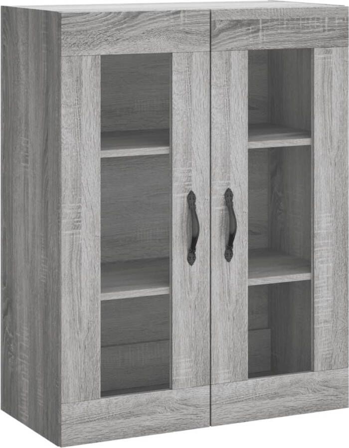VidaXL -Wandkast-69 5x34x90-cm-bewerkt-hout-grijs-sonoma-eikenkleurig - Foto 2