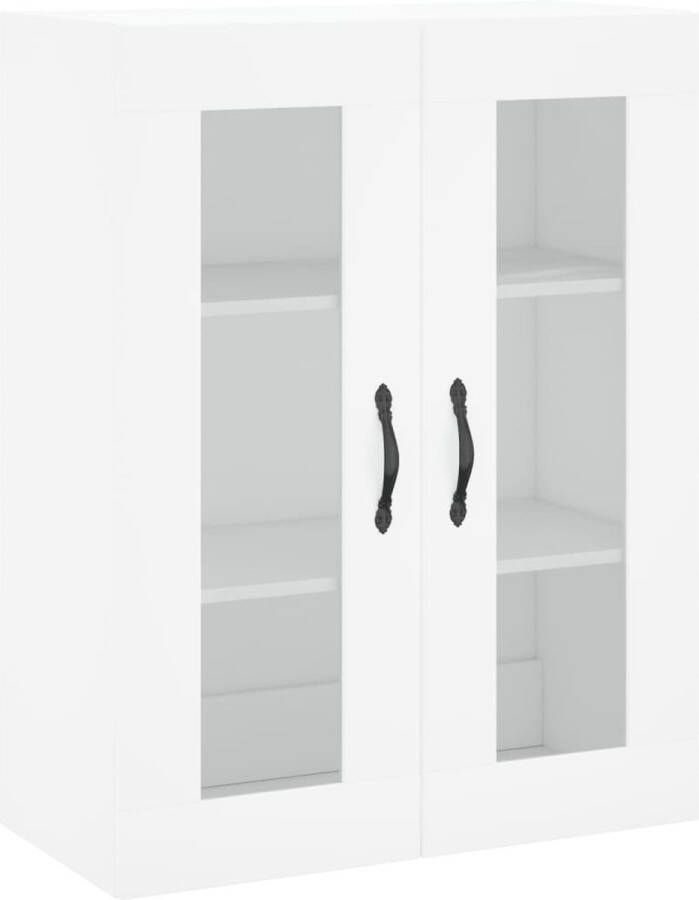 VidaXL Wandkast Hoogglans Wit 69 5x34x90 cm Wandkast Opbergkast Keukenkast Houtskelet Hoogglans Wit