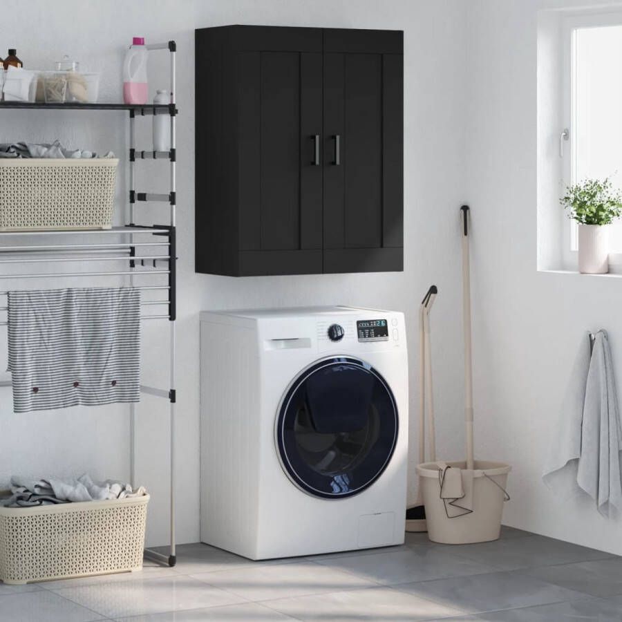 VidaXL -Wandkast-69 5x34x90-cm-bewerkt-hout-zwart - Foto 3