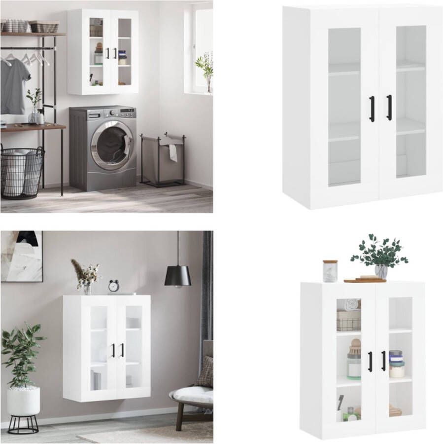 VidaXL Wandkast 69 5x34x90 cm wit Wandkast Wandkasten Hangkast Hangende Kast