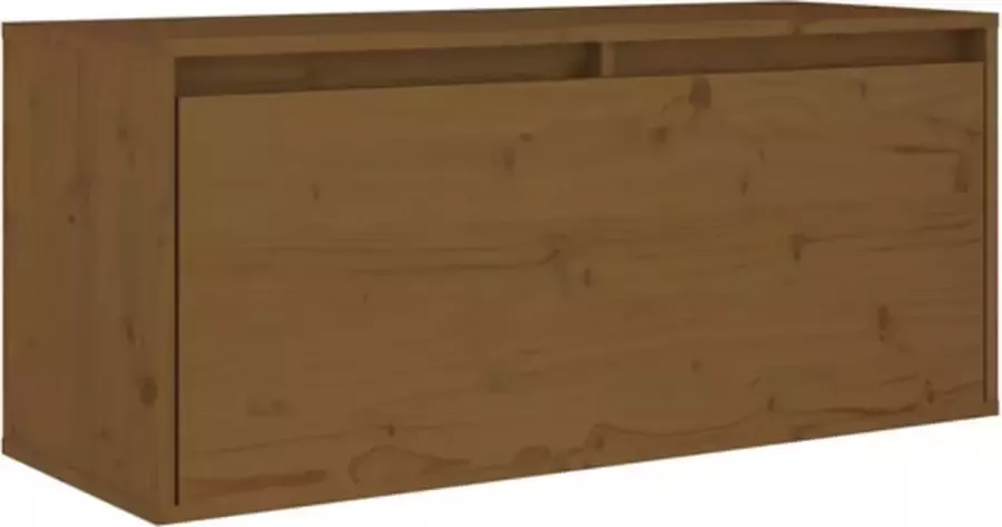 VIDAXL Wandkast 80x30x35 cm massief grenenhout honingbruin - Foto 2