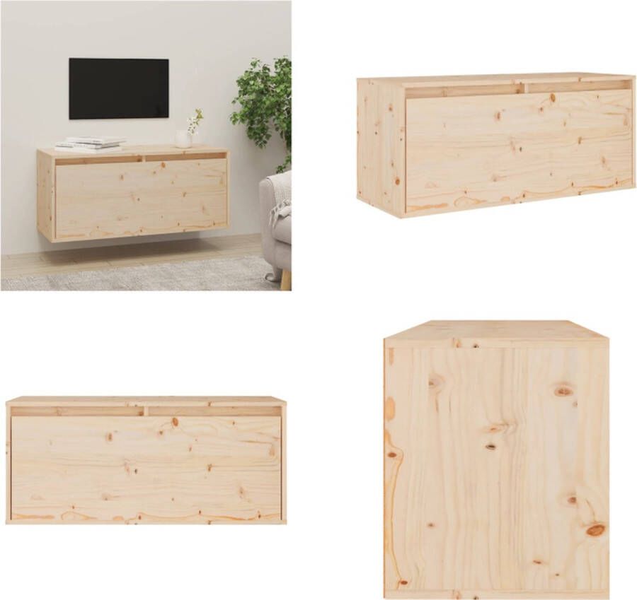 VidaXL Wandkast 80x30x35 cm massief grenenhout Wandkast Wandkasten Hangkast Hangende Kast