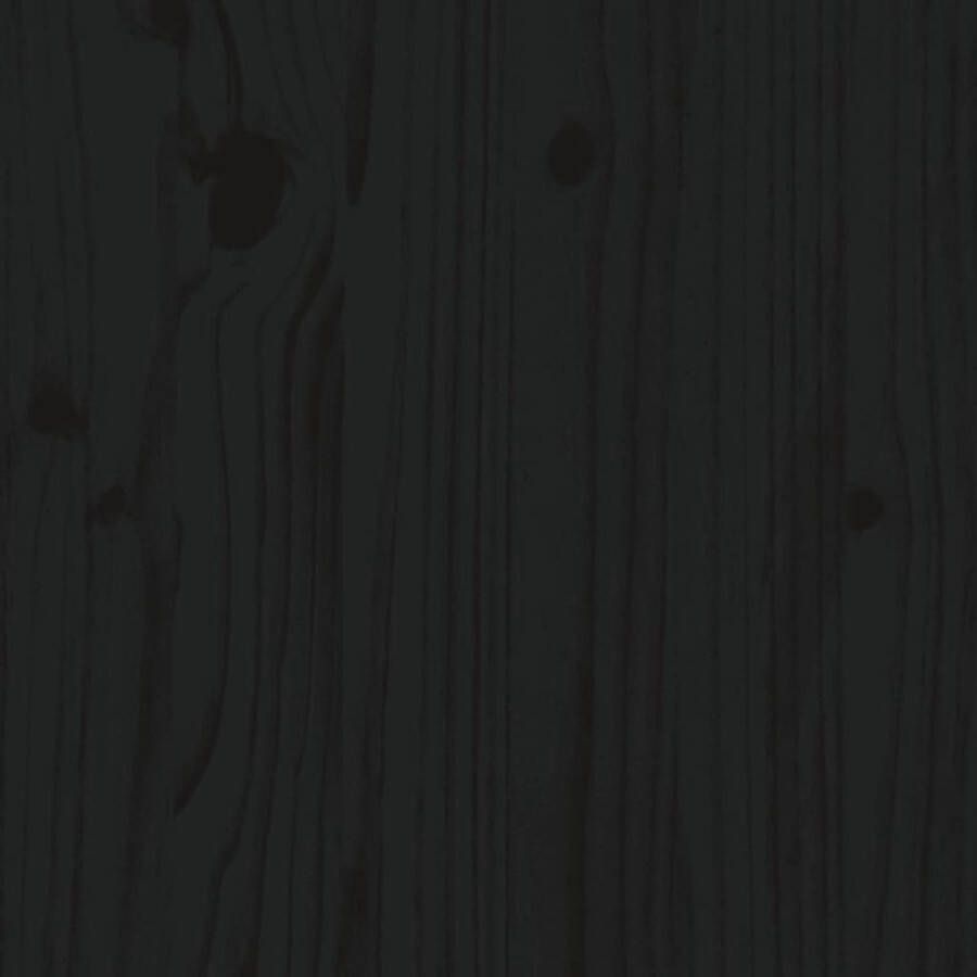 VIDAXL Wandkast 80x30x35 cm massief grenenhout zwart