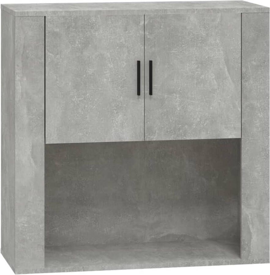 VidaXL -Wandkast-80x33x80-cm-bewerkt-hout-betongrijs - Foto 2