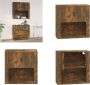 VidaXL Wandkast 80x33x80 cm bewerkt hout gerookt eikenkleurig Hangkast Hangkasten Hangende Kast Kastje - Thumbnail 3