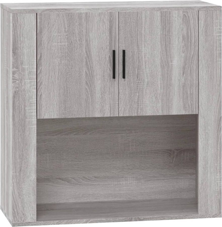 VidaXL -Wandkast-80x33x80-cm-bewerkt-hout-grijs-sonoma-eikenkleurig