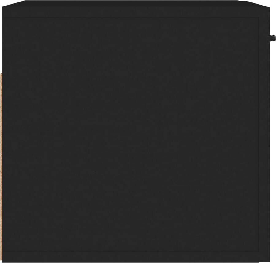 VIDAXL Wandkast 80x36 5x35 cm bewerkt hout zwart - Foto 2