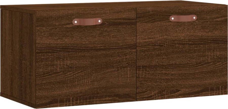 Prolenta Premium INFIORI Wandkast 80x36 5x35 cm bewerkt hout bruineikenkleurig - Foto 2