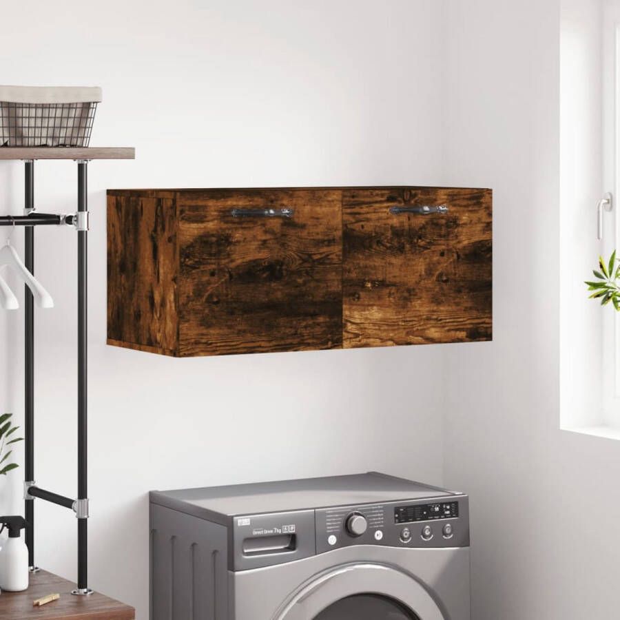 Prolenta Premium INFIORI Wandkast 80x36 5x35 cm bewerkt hout gerookt eikenkleurig - Foto 3