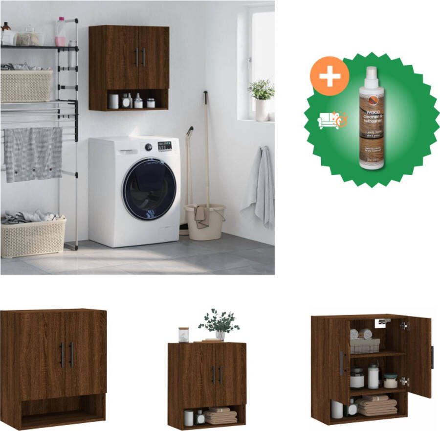 VidaXL Wandkast Afmetingen- 60 x 31 x 70 cm Kleur- Bruineiken Kast Inclusief Houtreiniger en verfrisser