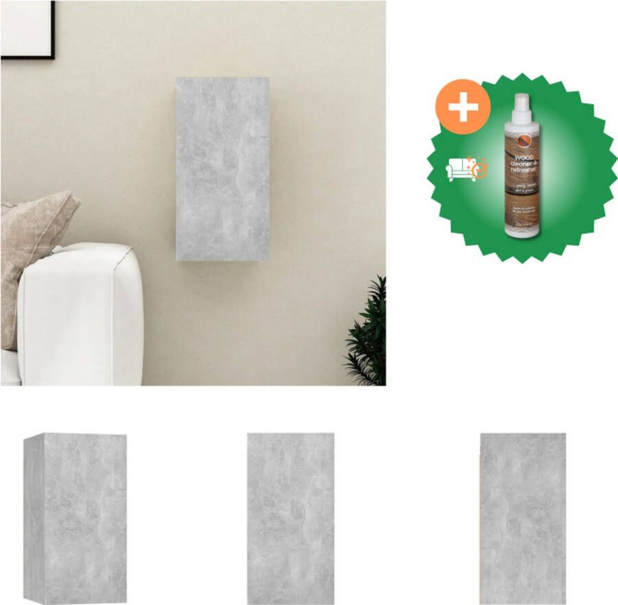 VidaXL Tv-meubel 30-5x30x60 cm spaanplaat betongrijs Kast Inclusief Houtreiniger en verfrisser