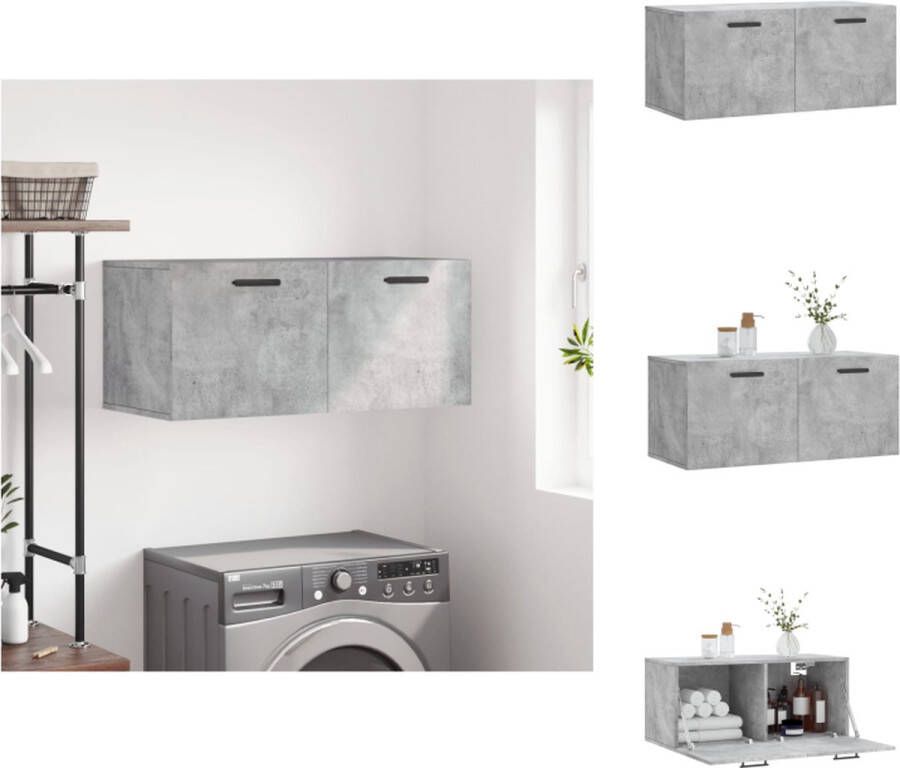Prolenta Premium INFIORI Wandkast 80x36 5x35 cm bewerkt hout betongrijs - Foto 3