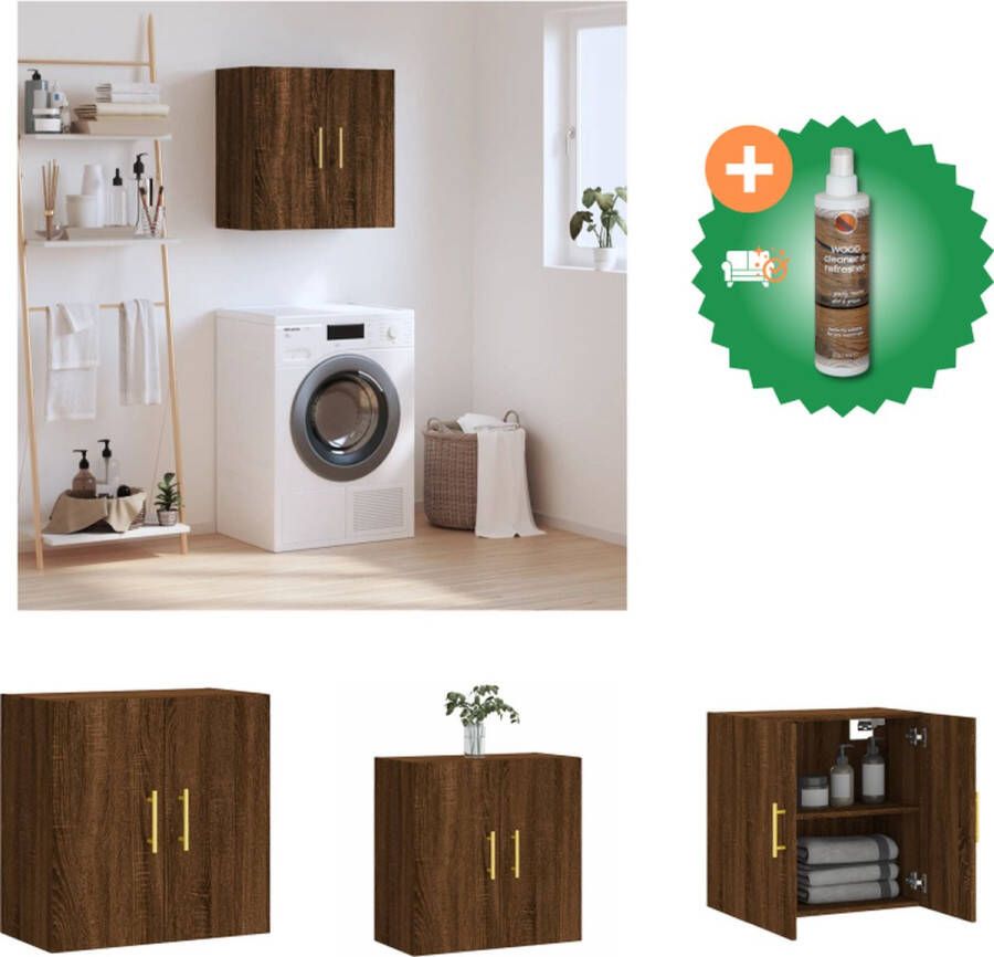 VidaXL Wandkast Bruineiken 60 x 31 x 60 cm Met voldoende opbergruimte Kast Inclusief Houtreiniger en verfrisser