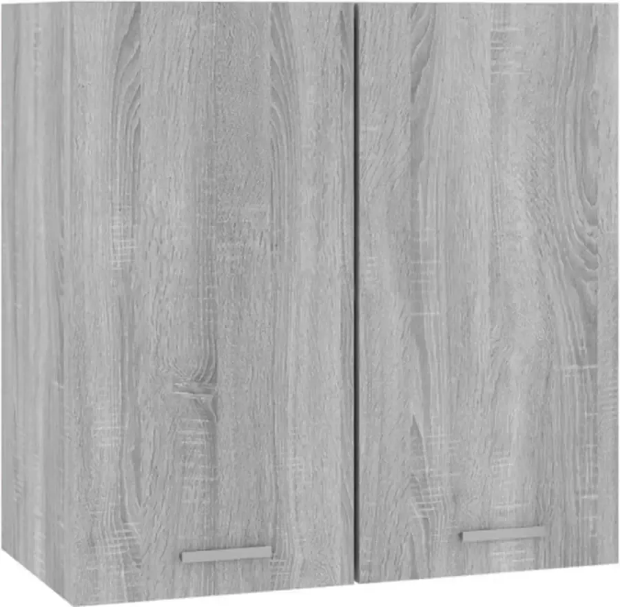 VidaXL -Wandkast-hangend-60x31x60-cm-bewerkt-hout-grijs-sonoma-eiken - Foto 3