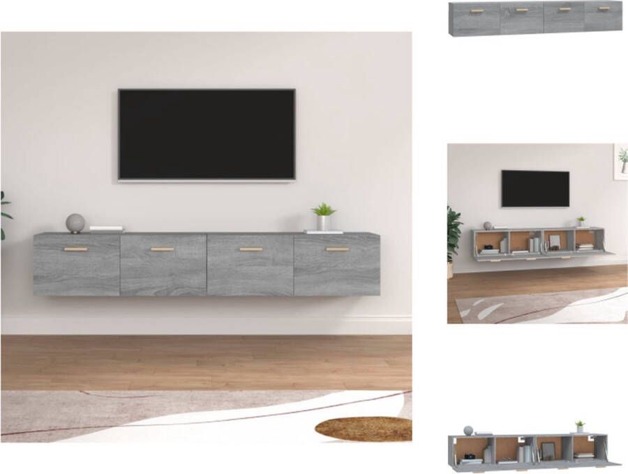 VidaXL Wandkast Hangkast 100 x 36.5 x 35 cm Kleur- Grijs sonoma eiken Kast