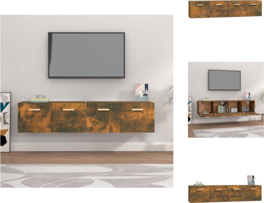 VidaXL Wandkast Hangkast Afmetingen- 80 x 35 x 36.5 cm Kleur- Gerookt eiken Materiaal- Bewerkt hout Kast