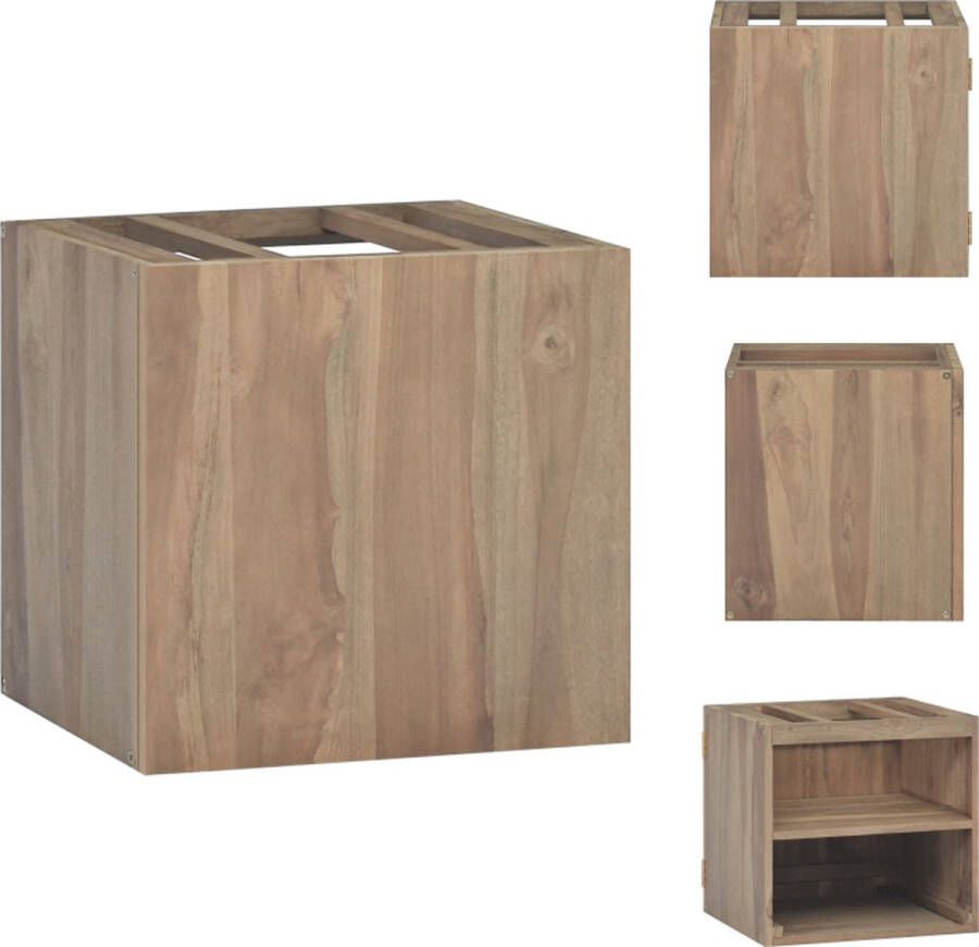 VidaXL Badkamerkast Badkamerkasten Badkast Houten Kast Badkamerwandkast 46x25 5x40 cm massief teakhout - Foto 2