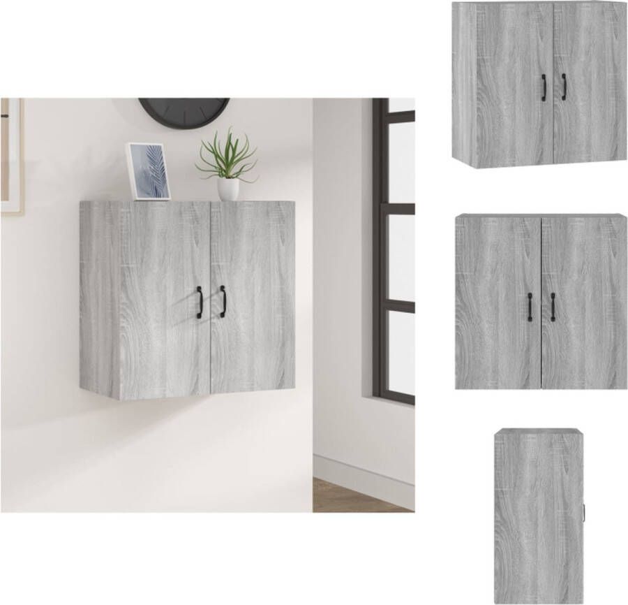 VidaXL Wandkast Meubilair Afmeting- 60x31x60cm Kleur- Grijs sonoma eiken Materiaal- Bewerkt hout Kast