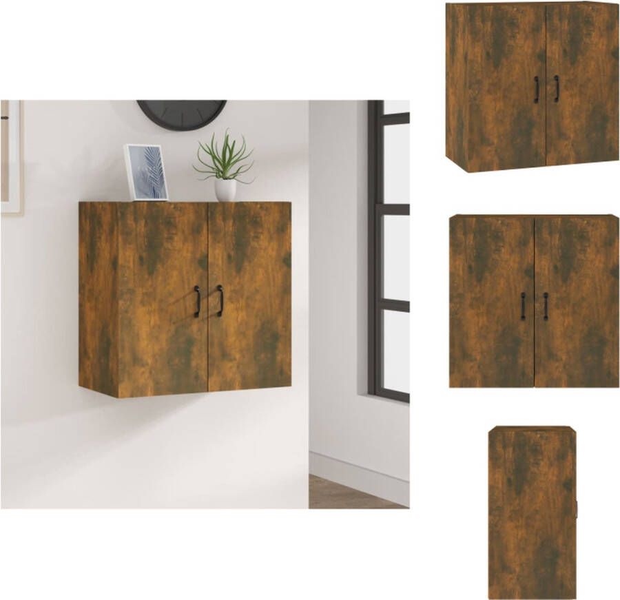 VidaXL Wandkast Smoked Oak 60 x 31 x 60 cm Hoge kwaliteit hout 2 Deuren Kast