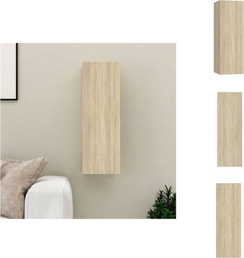 VidaXL Tv-kast Tv-kasten Televisiekast Televisiekasten Tv-meubel 30 5x30x90 cm bewerkt hout sonoma eikenkleurig
