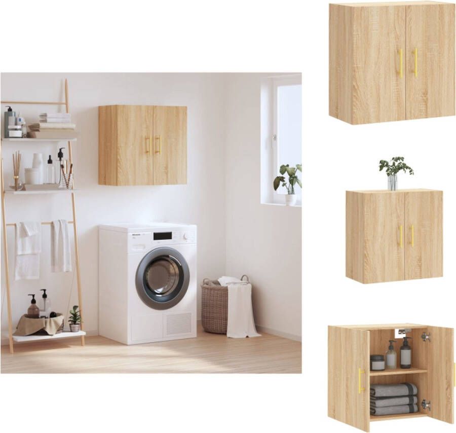 VidaXL Wandkast Wandkasten Kast Bijzetkast Wandkast 60x31x60 cm bewerkt hout sonoma eikenkleurig