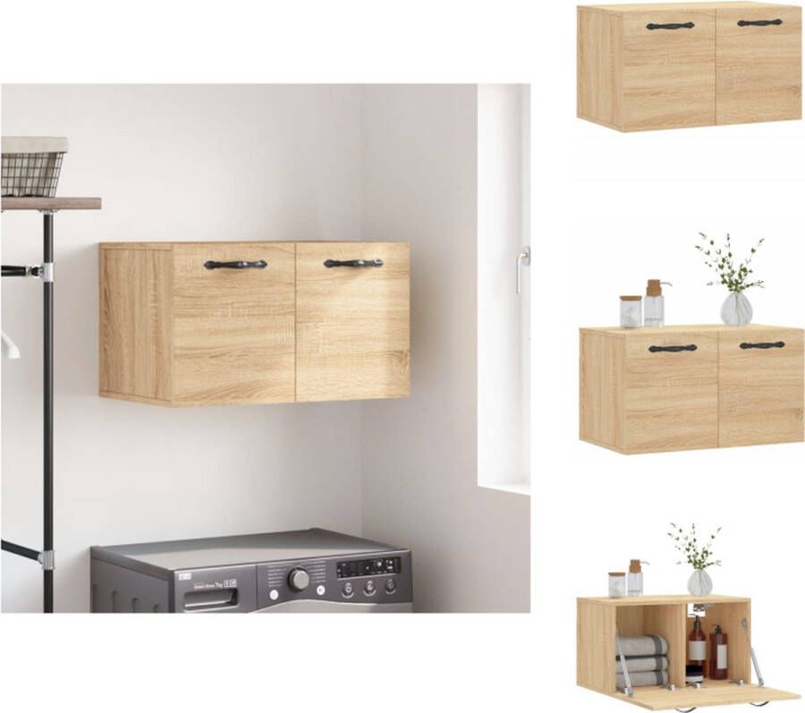 VidaXL Wandkast Wandkasten Kast Bijzetkast Wandkast 60x36 5x35 cm bewerkt hout sonoma eikenkleurig - Foto 2