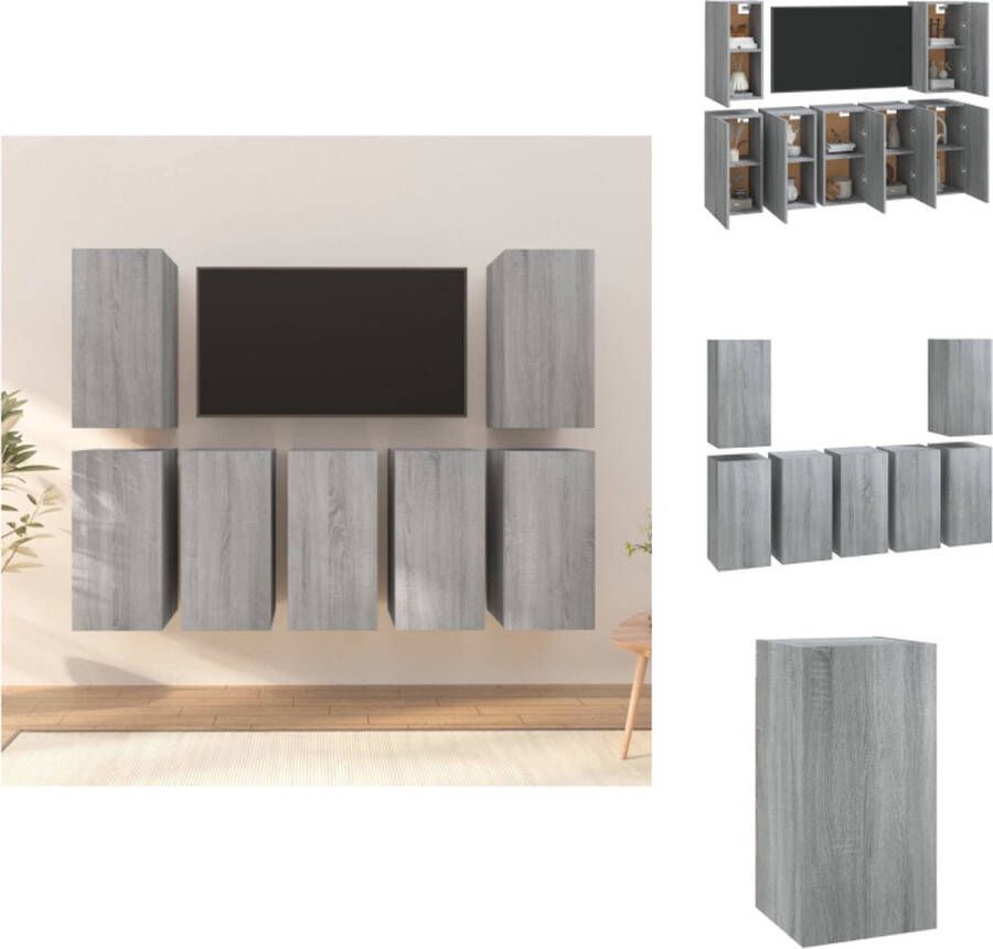 VidaXL Wandkast TV-meubels Grijs Sonoma eiken 30.5x30x60cm Kast