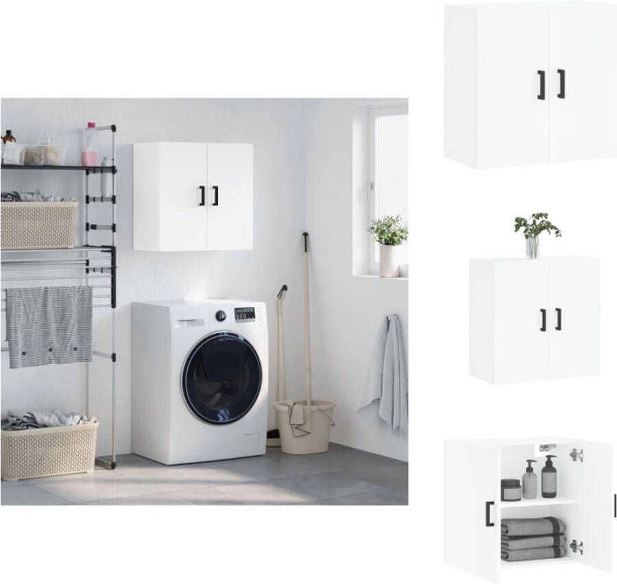 VidaXL Wandkast Wandkasten Kast Bijzetkast Wandkast 60x31x60 cm bewerkt hout wit