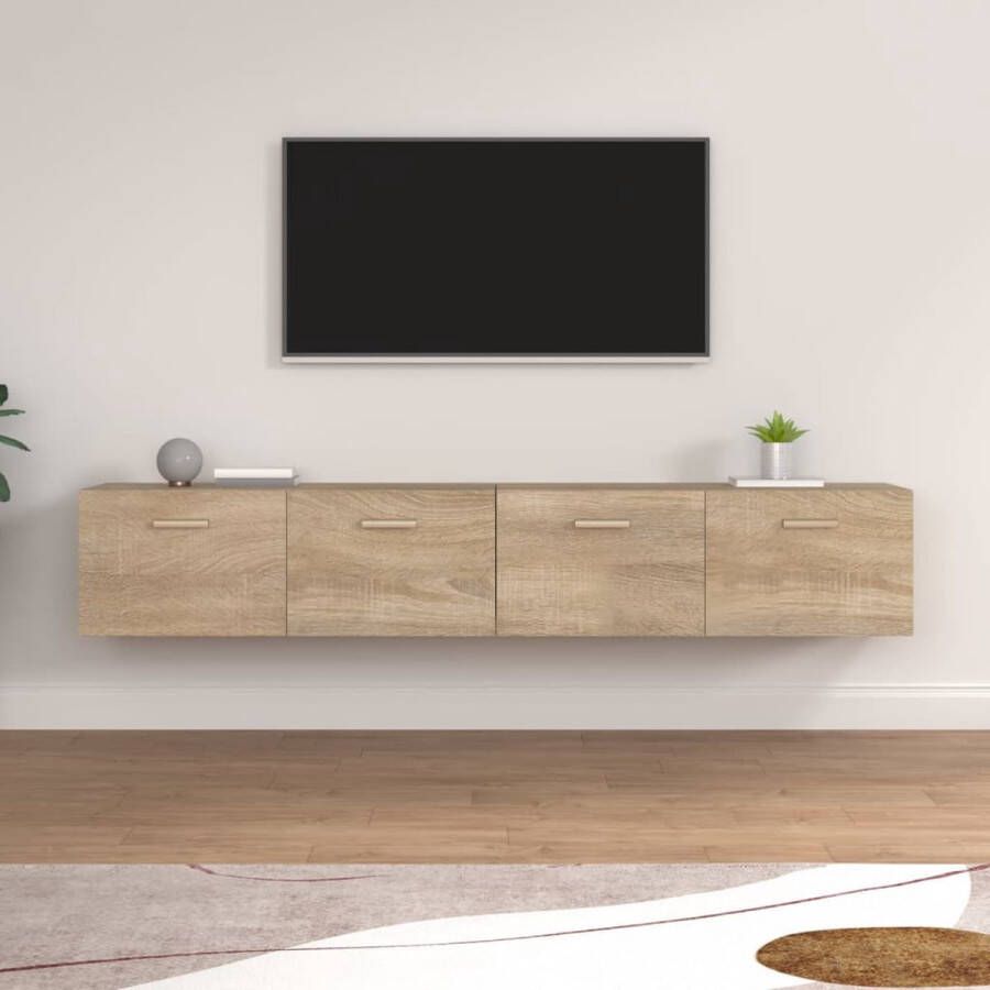 VidaXL -Wandkasten-2-st-100x36 5x35-cm-bewerkt-hout-sonoma-eikenkleurig - Foto 2