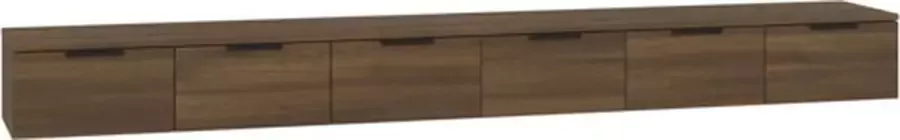 VidaXL Wandkasten 2 st 102x30x20 cm bewerkt hout bruineikenkleurig - Foto 4