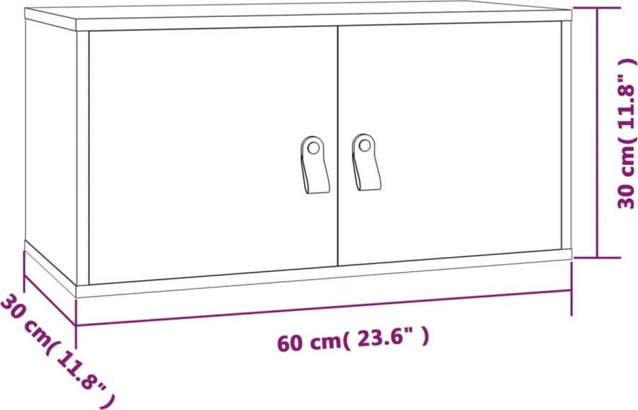 VIDAXL Wandkasten 2 st 60x30x30 cm massief grenenhout - Foto 2