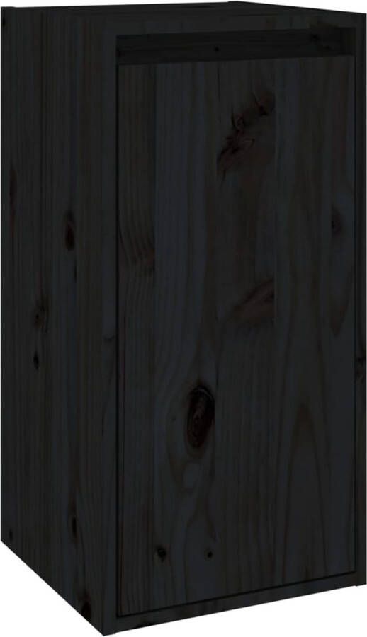 VidaXL Tv-kast Tv-kasten Tv-meubel Hifi-meubel Tv-meubelen 4 st massief grenenhout zwart - Foto 2