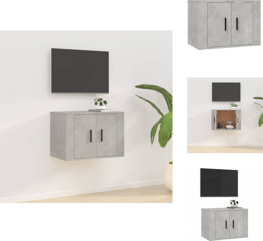 VidaXL Tv-kast Tv-kasten Tv-wandmeubel Televisiekast Tv-wandmeubel 57x34 5x40 cm betongrijs - Foto 2