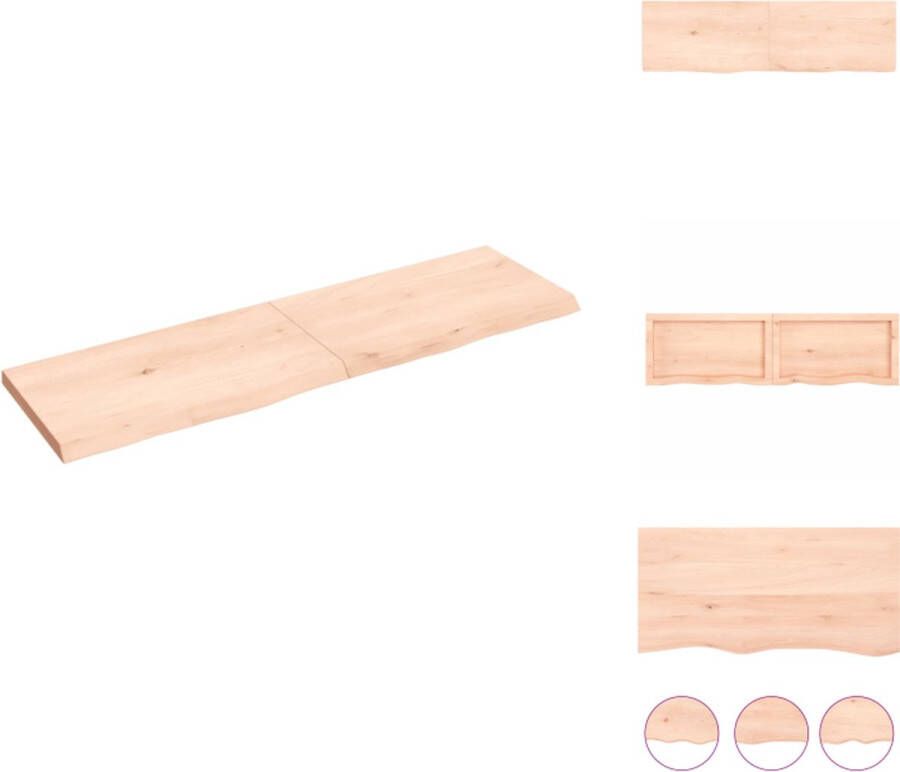 VidaXL Wandschap Wandschappen Wandplank Wandrek Wandschap 140x40x(2-4) cm onbehandeld massief eikenhout