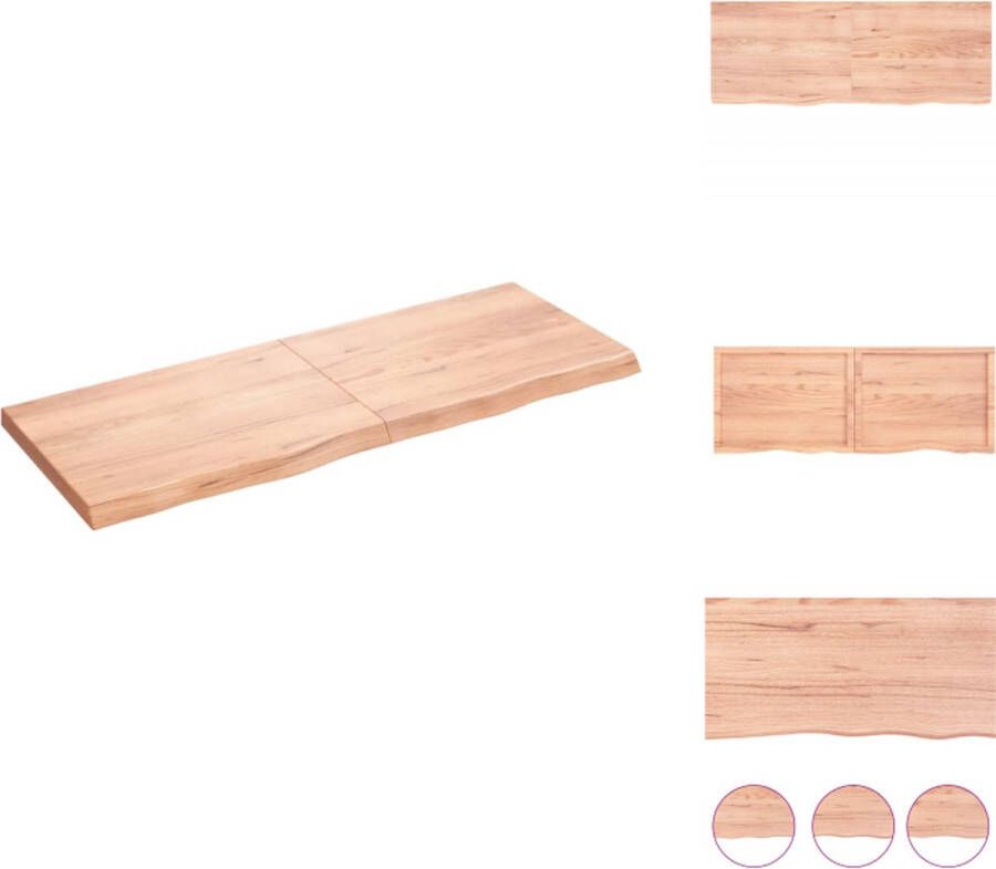 VidaXL Wandschap Wandschappen Wandplank Wandrek Wandschap 160x60x(2-6)cm behandeld massief eikenhout lichtbruin