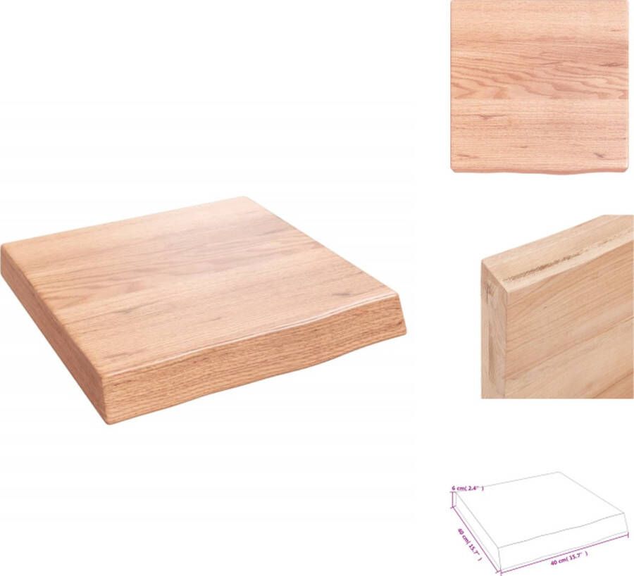 VidaXL Wandschap Wandschappen Wandplank Wandrek Wandschap 40x40x(2-6) cm behandeld massief eikenhout lichtbruin