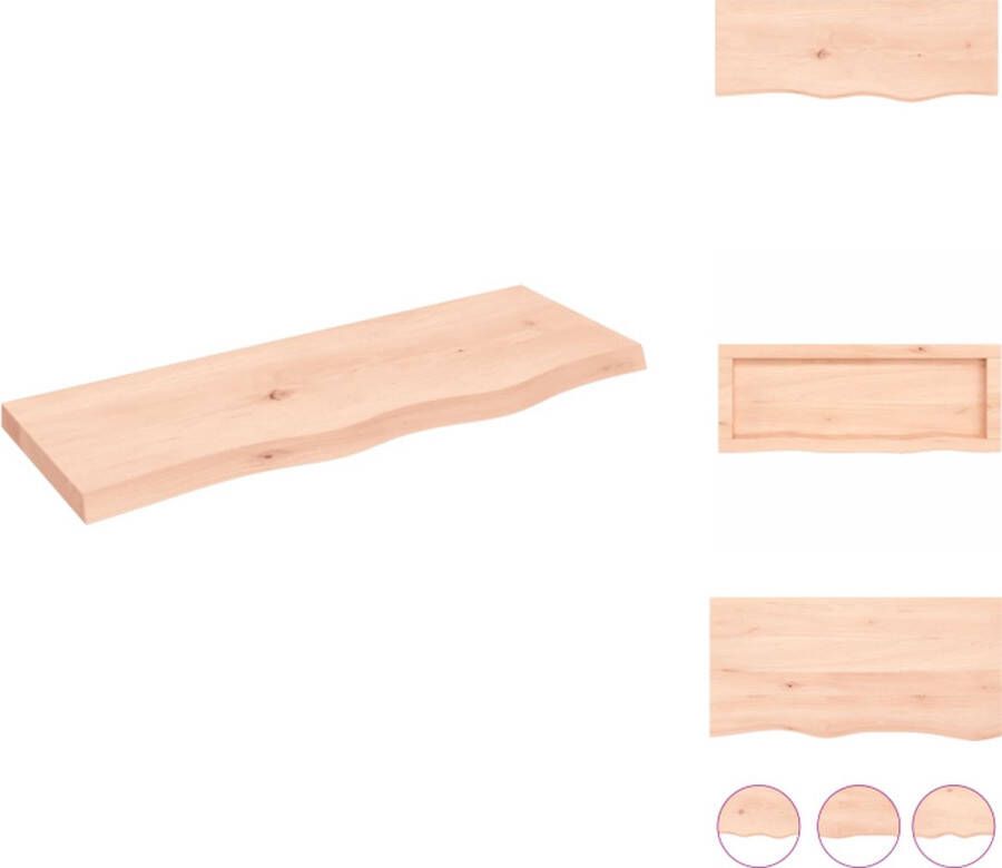 VidaXL Wandschap Wandschappen Wandplank Wandrek Wandschap 80x30x4 cm onbehandeld massief eikenhout