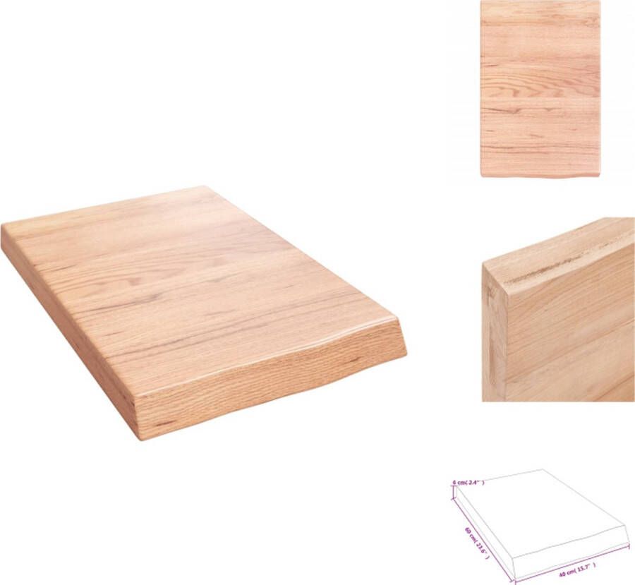 VidaXL Wandschap Wandschappen Wandplank Wandrek Wandschap 40x60x(2-6) cm behandeld massief eikenhout lichtbruin