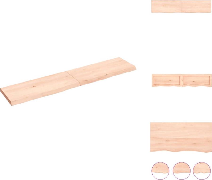 VidaXL Wandschap Wandschappen Wandplank Wandrek Wandschap 140x30x4 cm onbehandeld massief eikenhout
