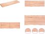 VidaXL Wandschap 160x50x6 cm behandeld massief eikenhout lichtbruin Wandschap Wandschappen Wandplank Wandrek - Thumbnail 2