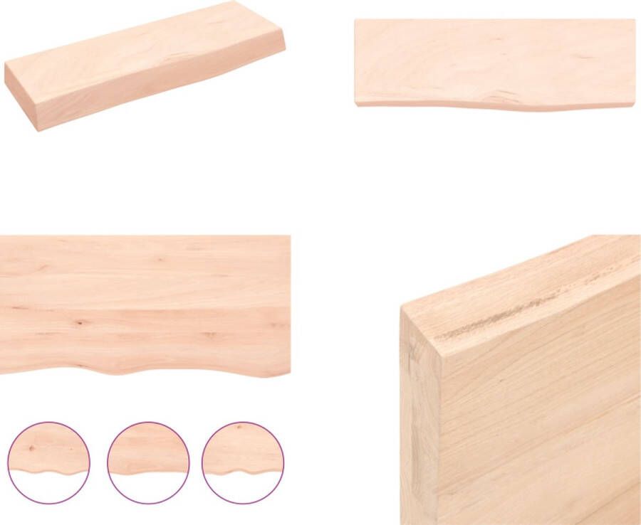 VidaXL Wandschap 60x20x6 cm onbehandeld massief eikenhout Wandschap Wandschappen Wandplank Wandrek