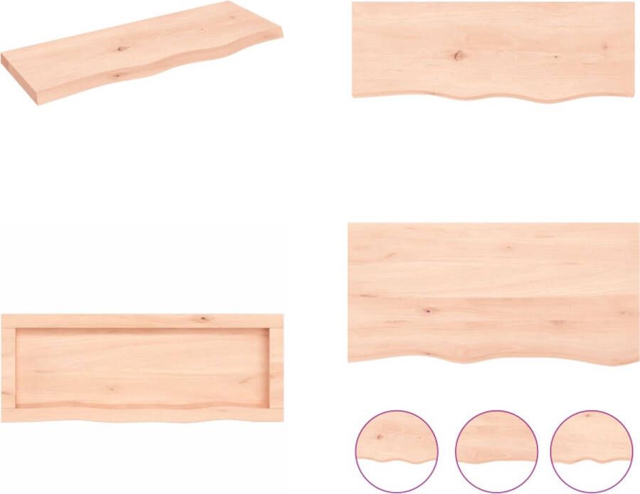 VidaXL Wandschap 80x30x4 cm onbehandeld massief eikenhout Wandschap Wandschappen Wandplank Wandrek
